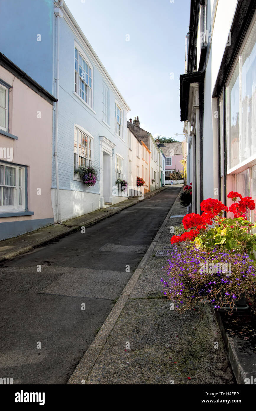 Bude Straße, in der touristischen Ortschaft Appledore, North Devon uk Stockfoto