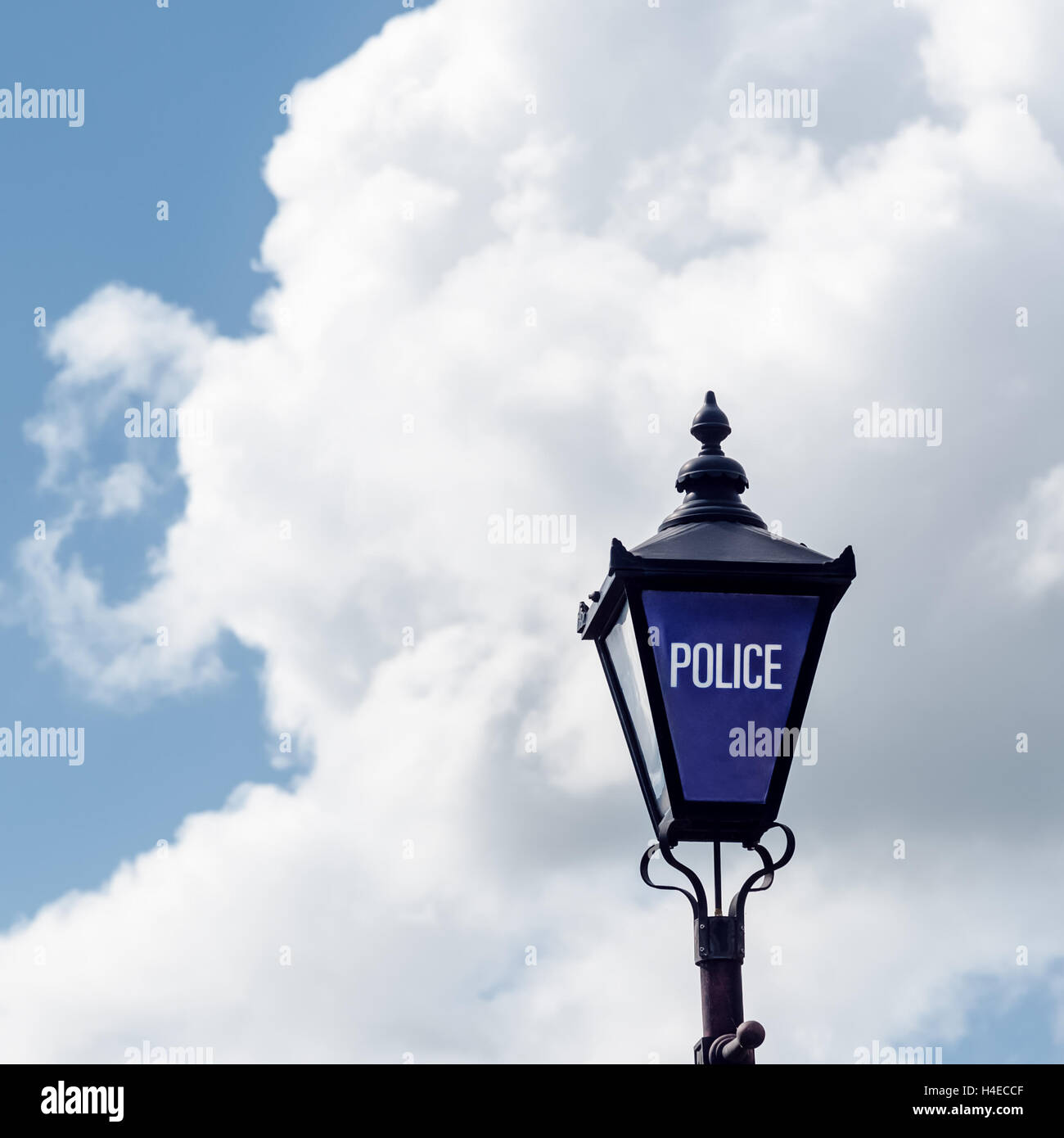 Polizei melden Straße leicht alte altmodische UK Stratford Upon Avon Stockfoto