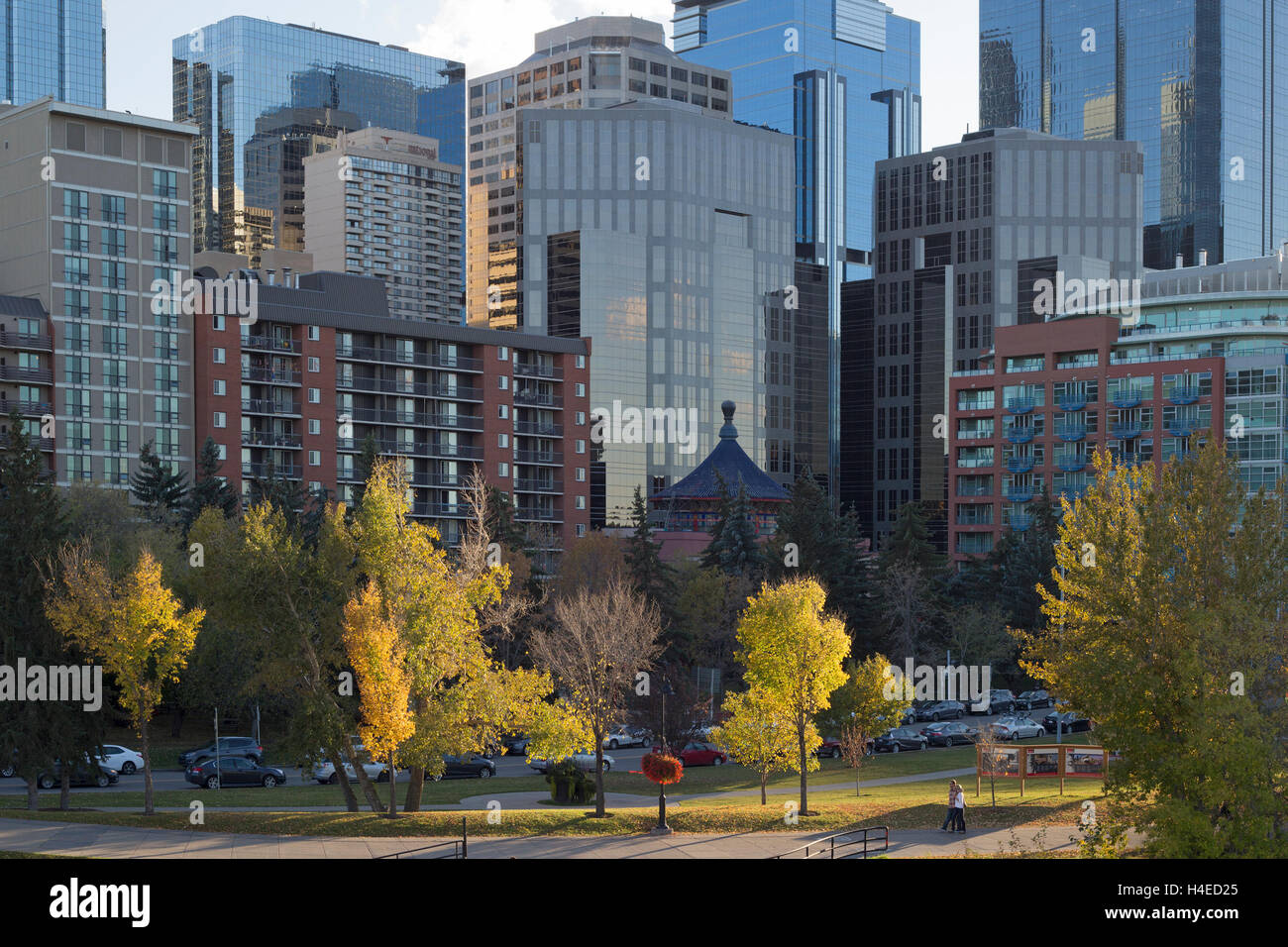 Sien Lok Park im Stadtzentrum von Calgary Stockfoto