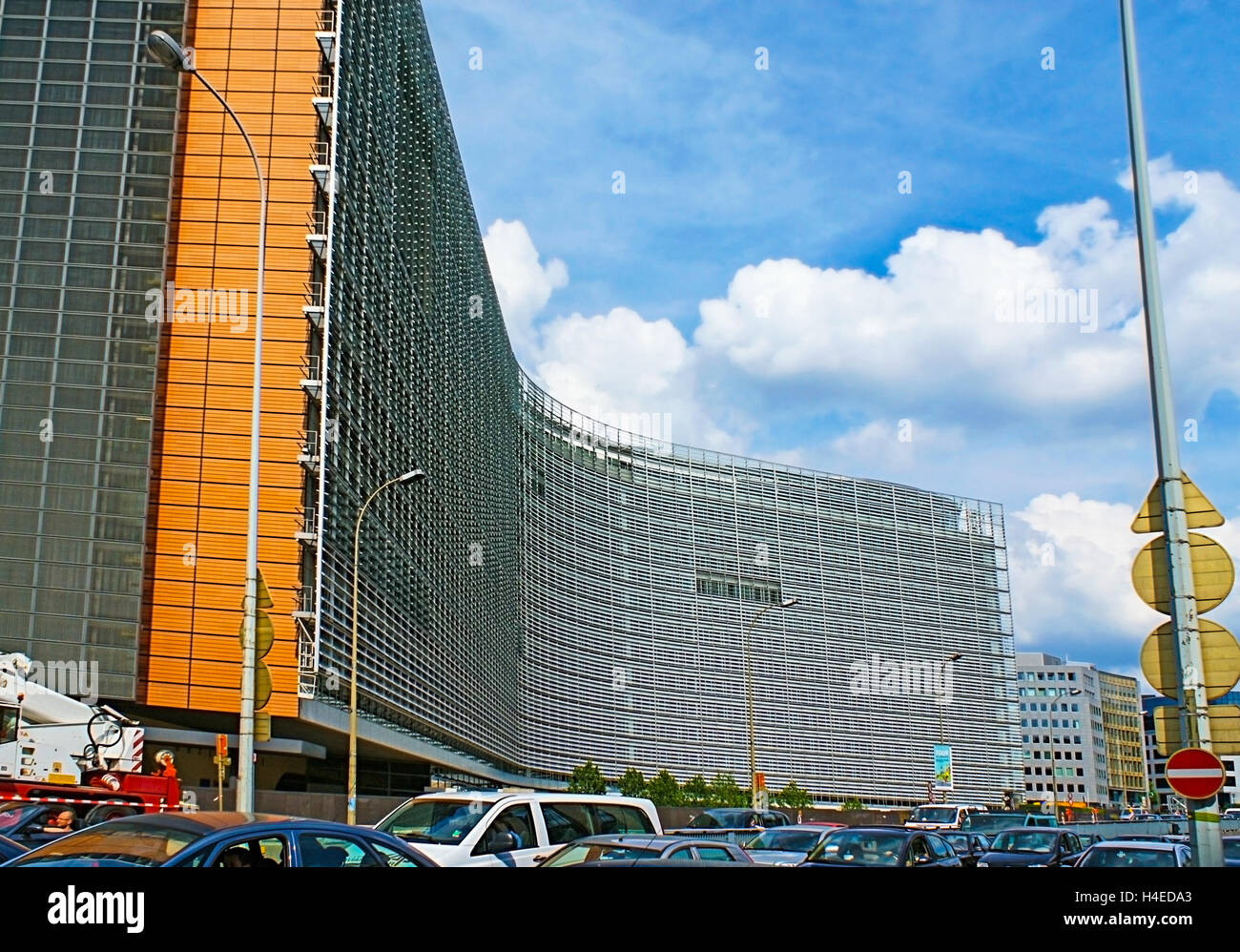 Das Berlaymont-Gebäude ist ein Bürogebäude, das beherbergt das Hauptquartier der Europäischen Kommission ist die Exekutive der EU Stockfoto