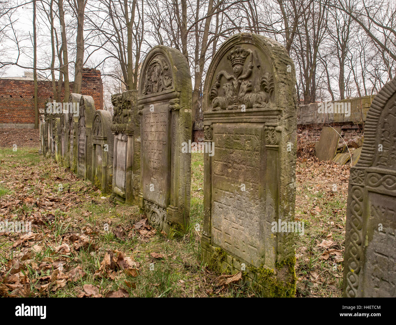 Warschau, Polen - 20. März 2016: Der jüdische Friedhof an der Okopowa Street in Warschau Stockfoto