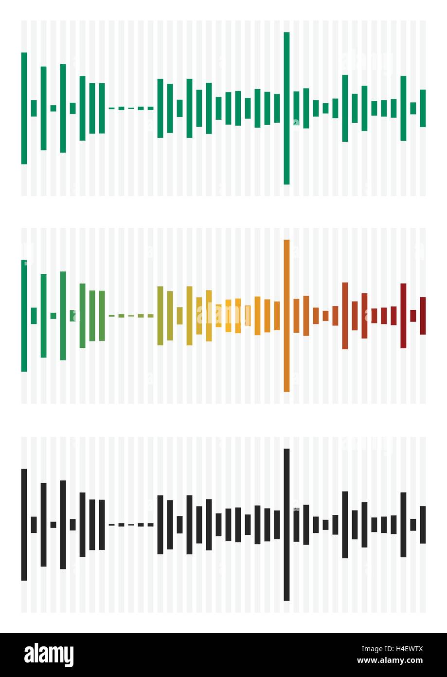 Säulendiagramm, Balkendiagramm-Interface-Element mit niedrigen und hohen Niveau. Stock Vektor