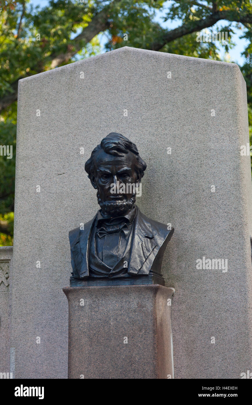 Lincoln-Adresse-Denkmal in der Soldaten Staatsangehörig-Kirchhof, Nationalpark Militiary Gettysburg, Pennsylvania, USA Stockfoto