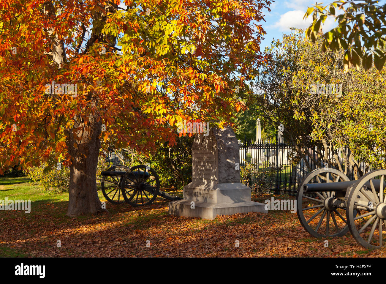 Denkmal in Gettysburg National Cemetery Stockfoto