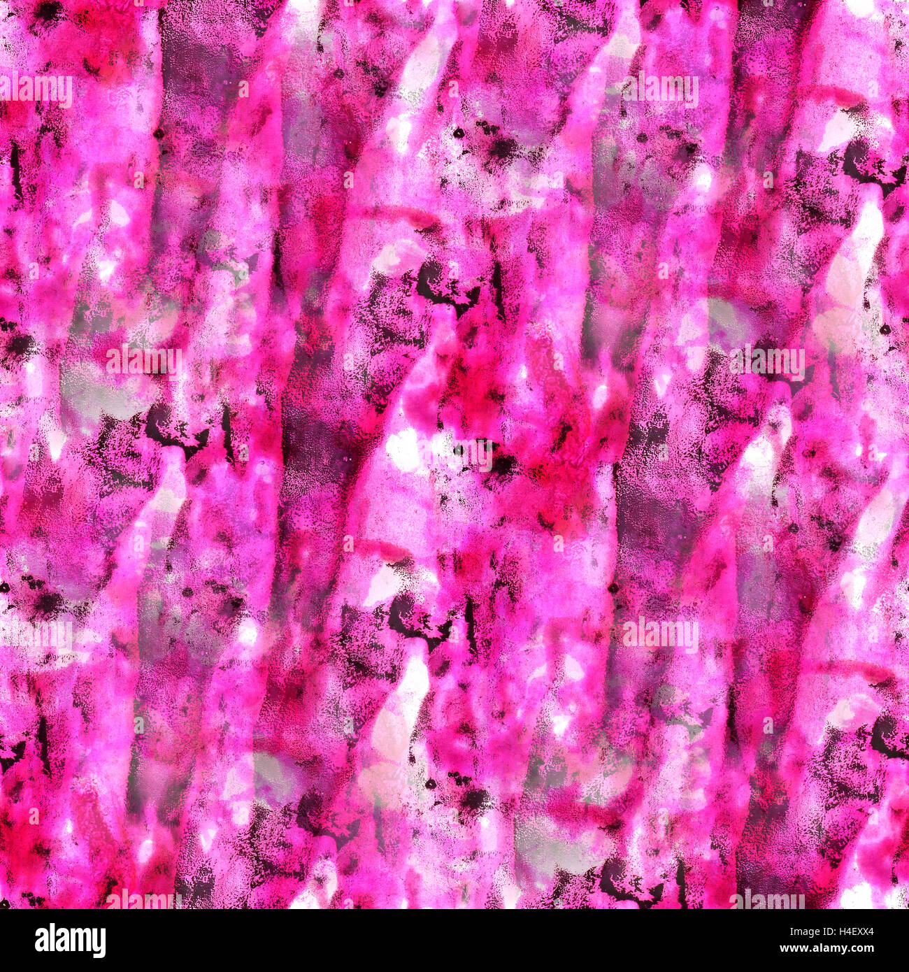 malen Sie Aquarell nahtlose Wasser rosa Farbe Textur mit Flecken und Streifen Kunst Stockfoto