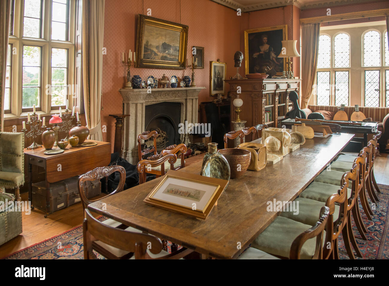 Esszimmer im Kentwell Hall, Long Melford, Suffolk, England Stockfoto