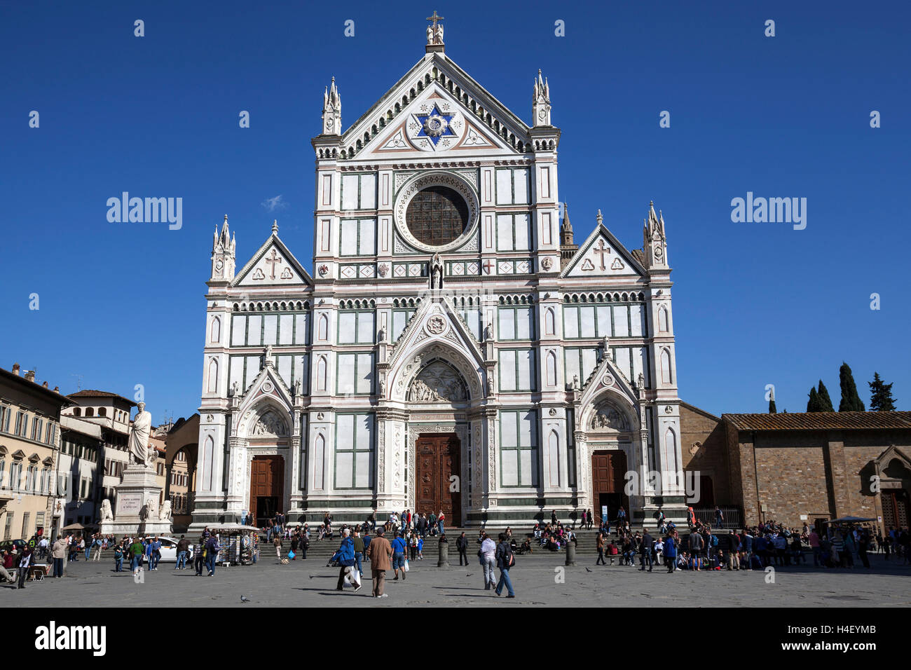 Basilica di Santa Croce, Piazza Santa Croce, Florenz, Toskana, Italien