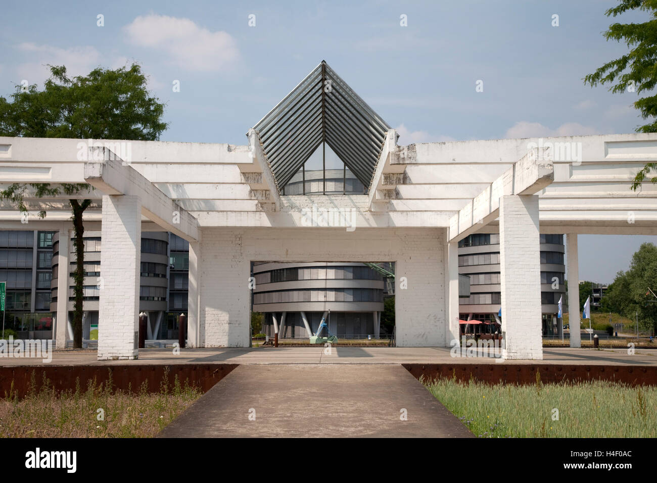 Garten der Erinnnerung Garten der Erinnerung, Innenhafen Hafen, Duisburg, Ruhrgebiet Region, North Rhine-Westphalia Stockfoto