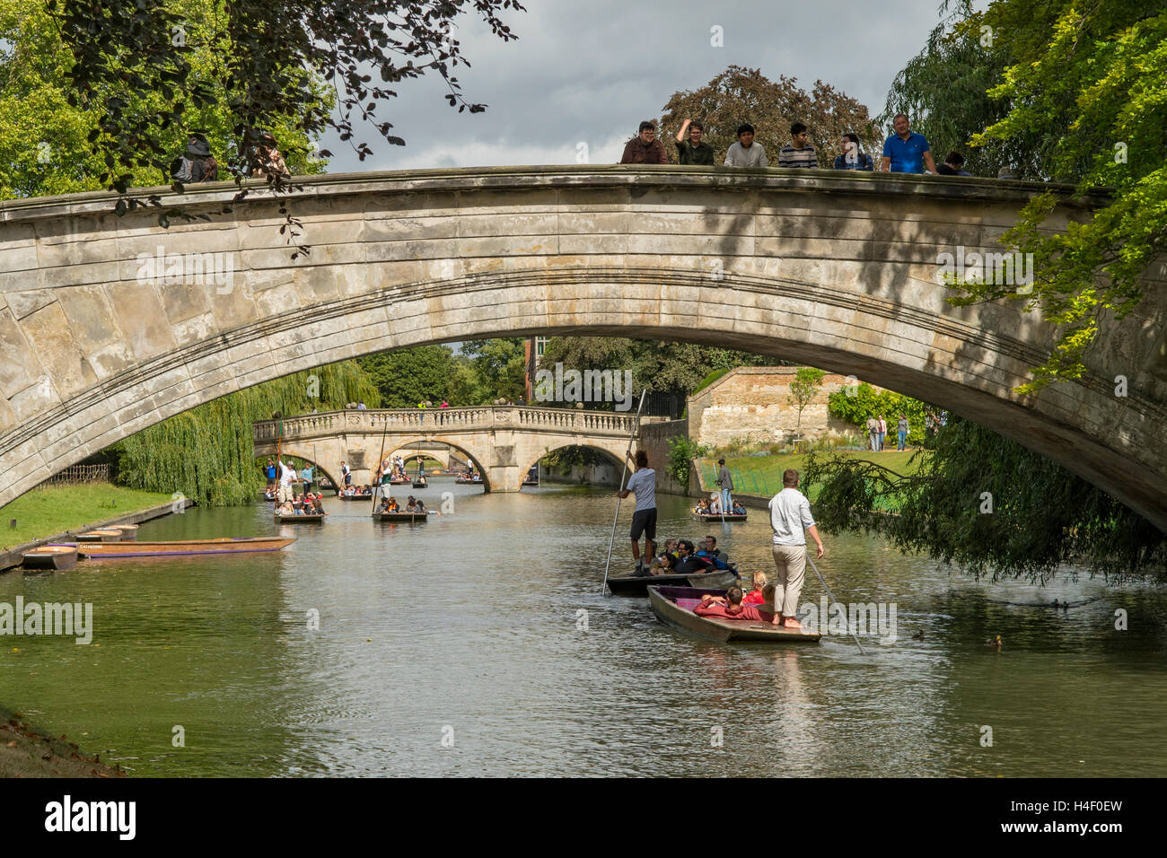Bootfahren auf der Cam, Cambridge, Cambridgeshire, England Stockfoto