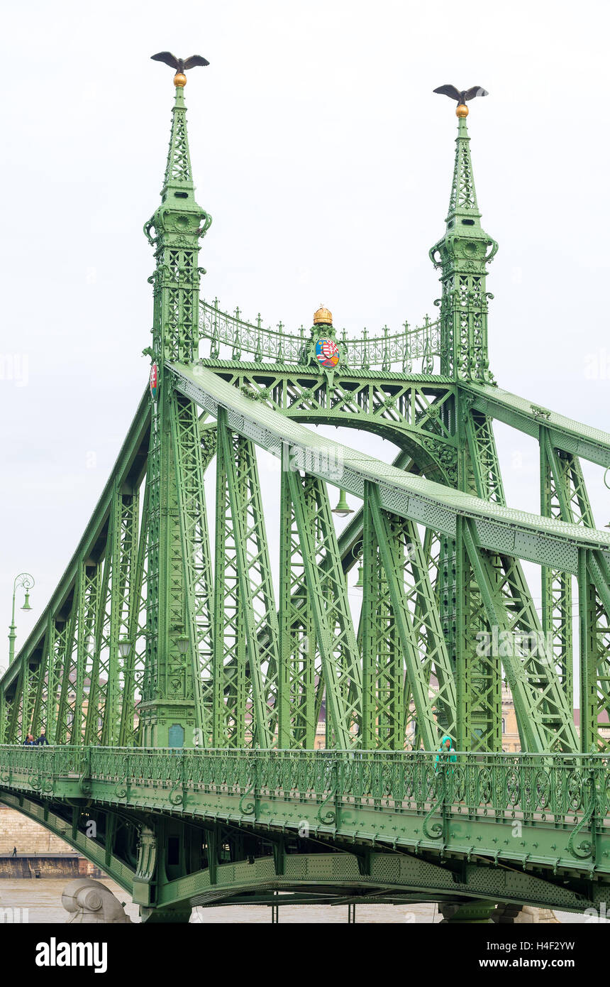 Freiheitsbrücke oder Freiheit Brücke in Budapest, Ungarn. Stockfoto