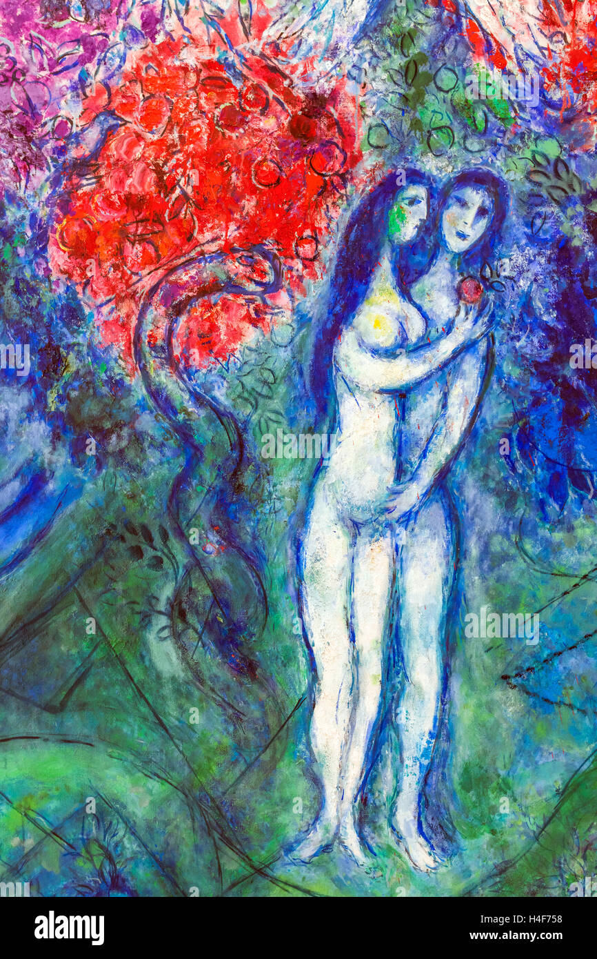 Adam Und Eva Musee Marc Chagall Nationalmuseum Marc Chagalls Biblische Botschaft Nizza Alpes Maritimes Abteilung Frankreich Stockfotografie Alamy