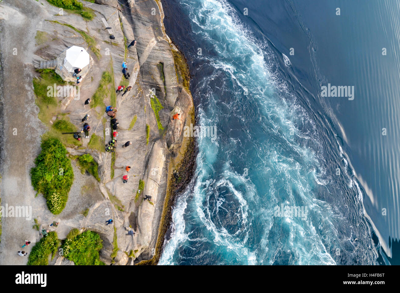 Gezeitenströmungen (Maelstrom) der Saltstraumen, Norwegen