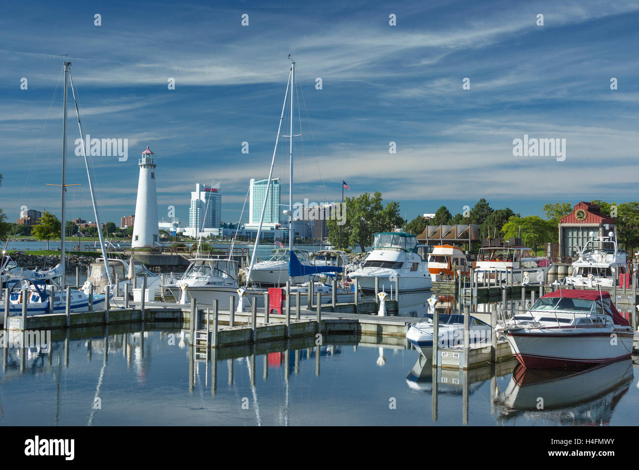 HAFEN WILLIAM MILLIKEN STATE PARK DETROIT FLUß MICHIGAN USA Stockfoto