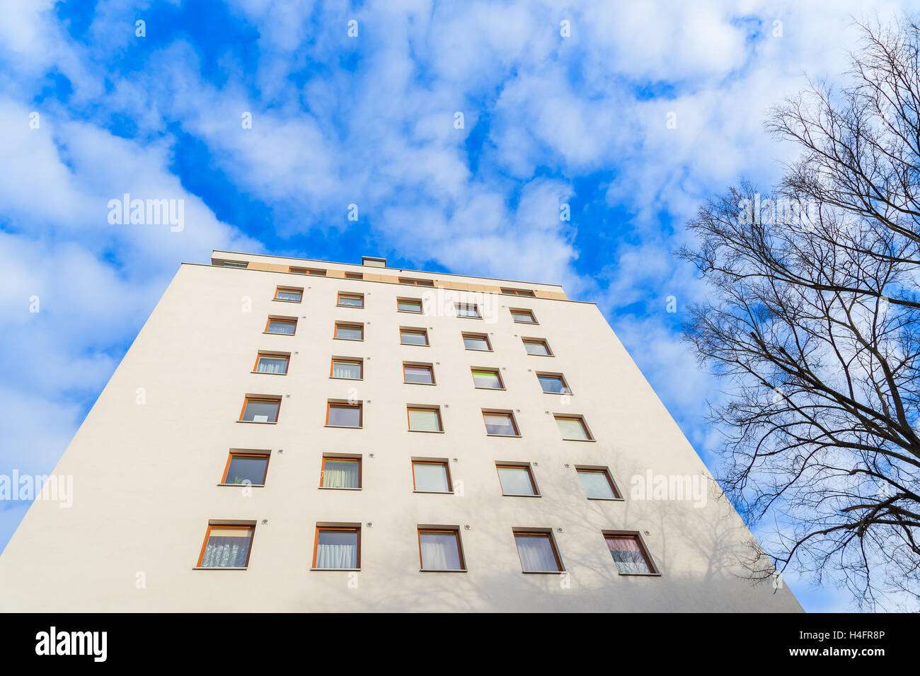 Neues modernes Wohnhaus in Stadt Zentrum von Krakau, Polen Stockfoto