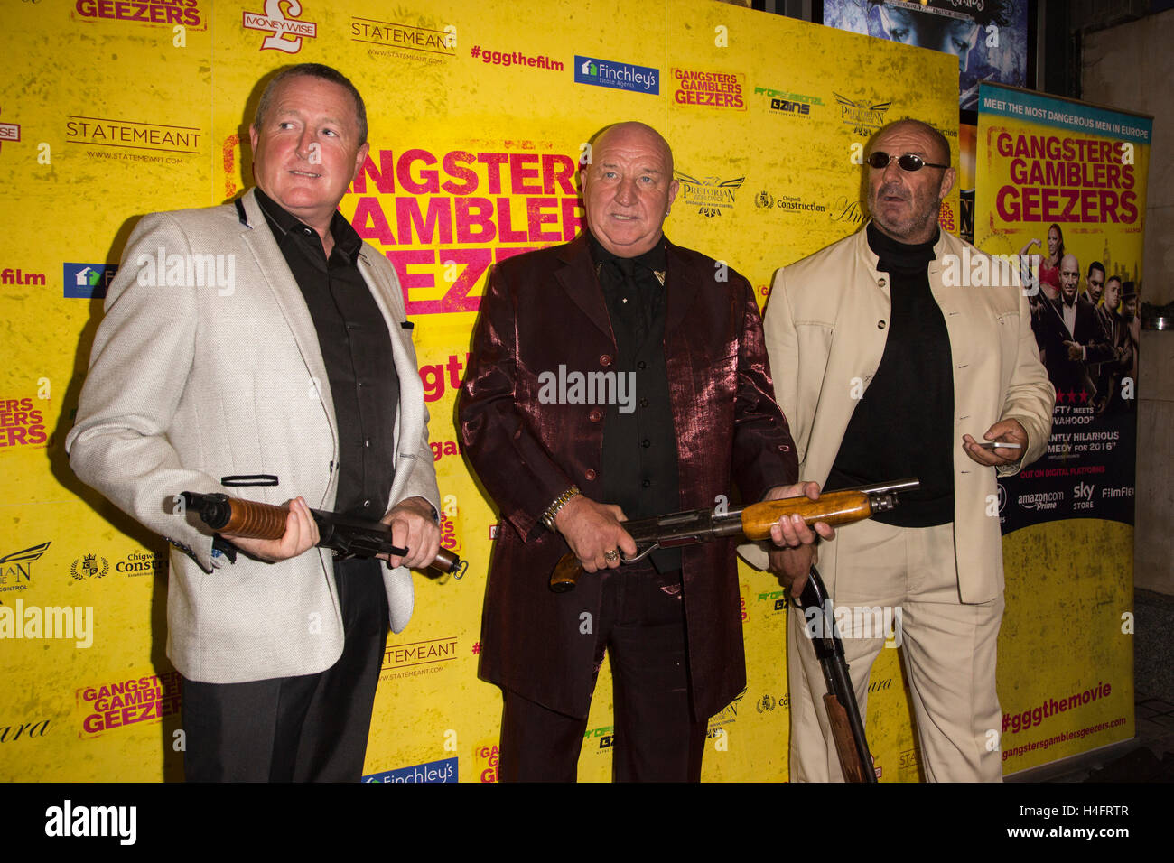 London, UK. 20. September 2016. Dave Courtney. VIP und Besetzung Ankünfte roten Teppich für die Filmpremiere von Gangstern, Spieler & GRANDEN im Prince Charles Kino. Stockfoto