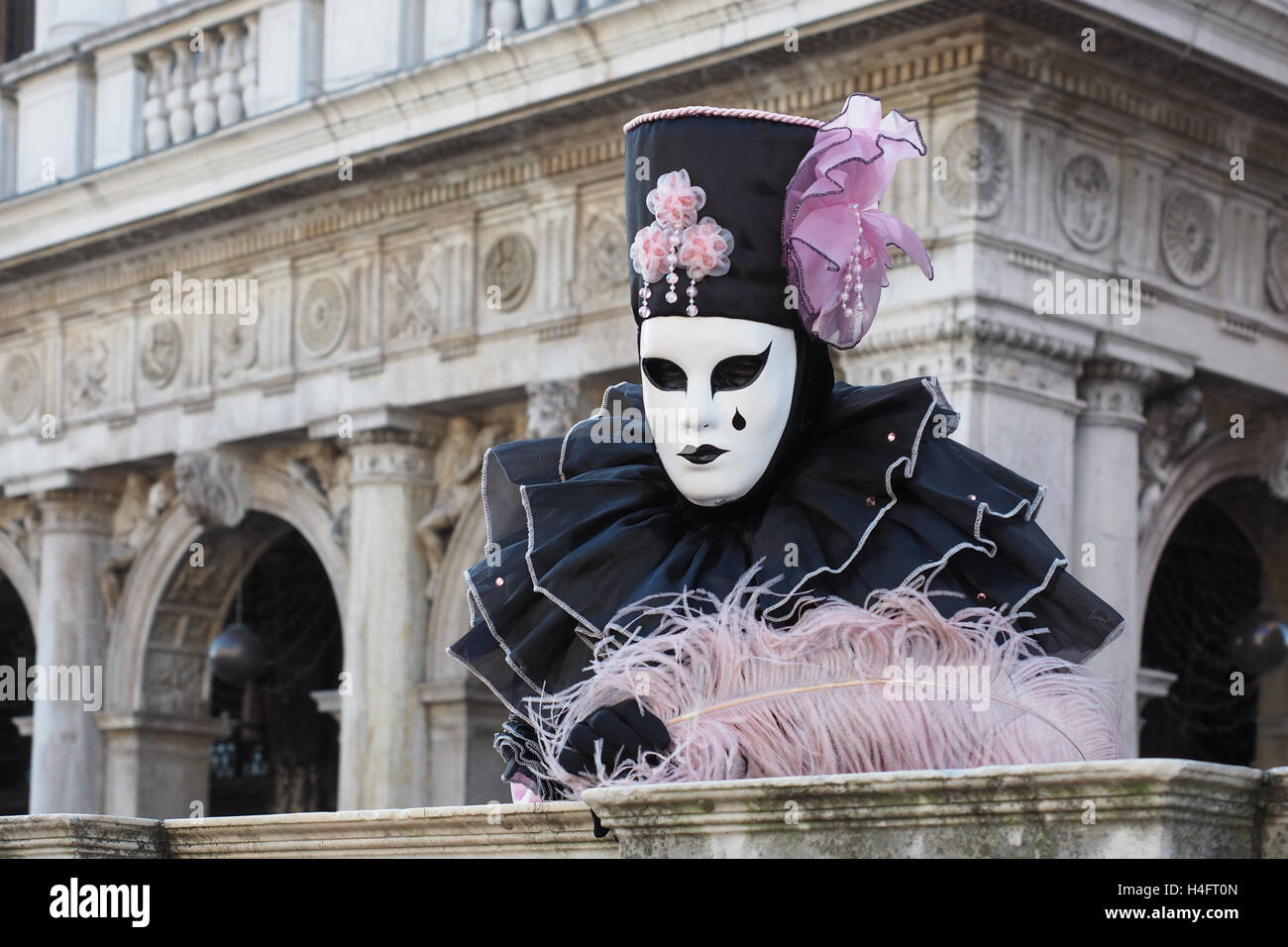 GBlack Maske, Venedig, Italien Stockfoto