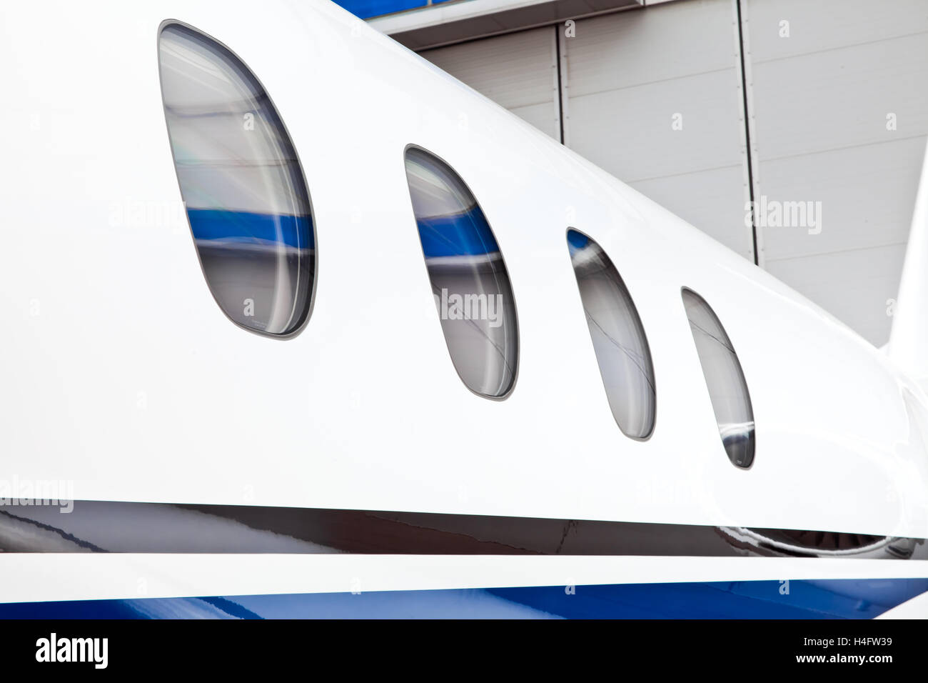 Flugzeug Fenster Bullaugen Stockfoto