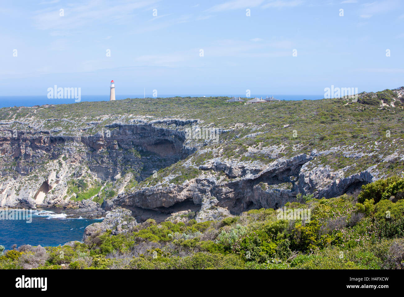 Leuchtturm von Cape du geschafft in Flinders Chase Nationalpark auf Kangaroo Island in Südaustralien Stockfoto