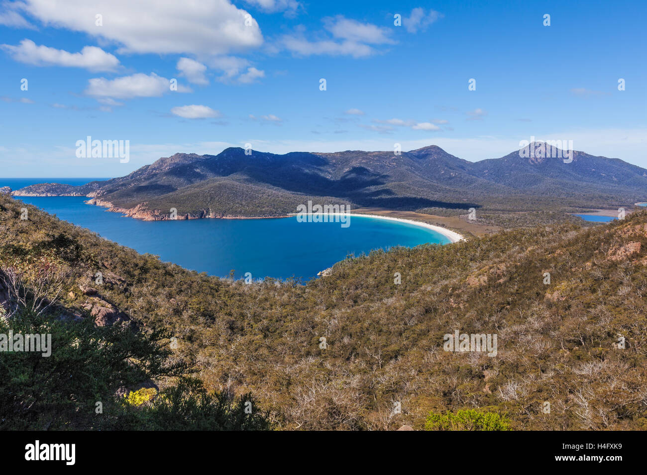 Die berühmten Wineglass Bay im Freycinet National Park. Tasmanien, Australien Stockfoto