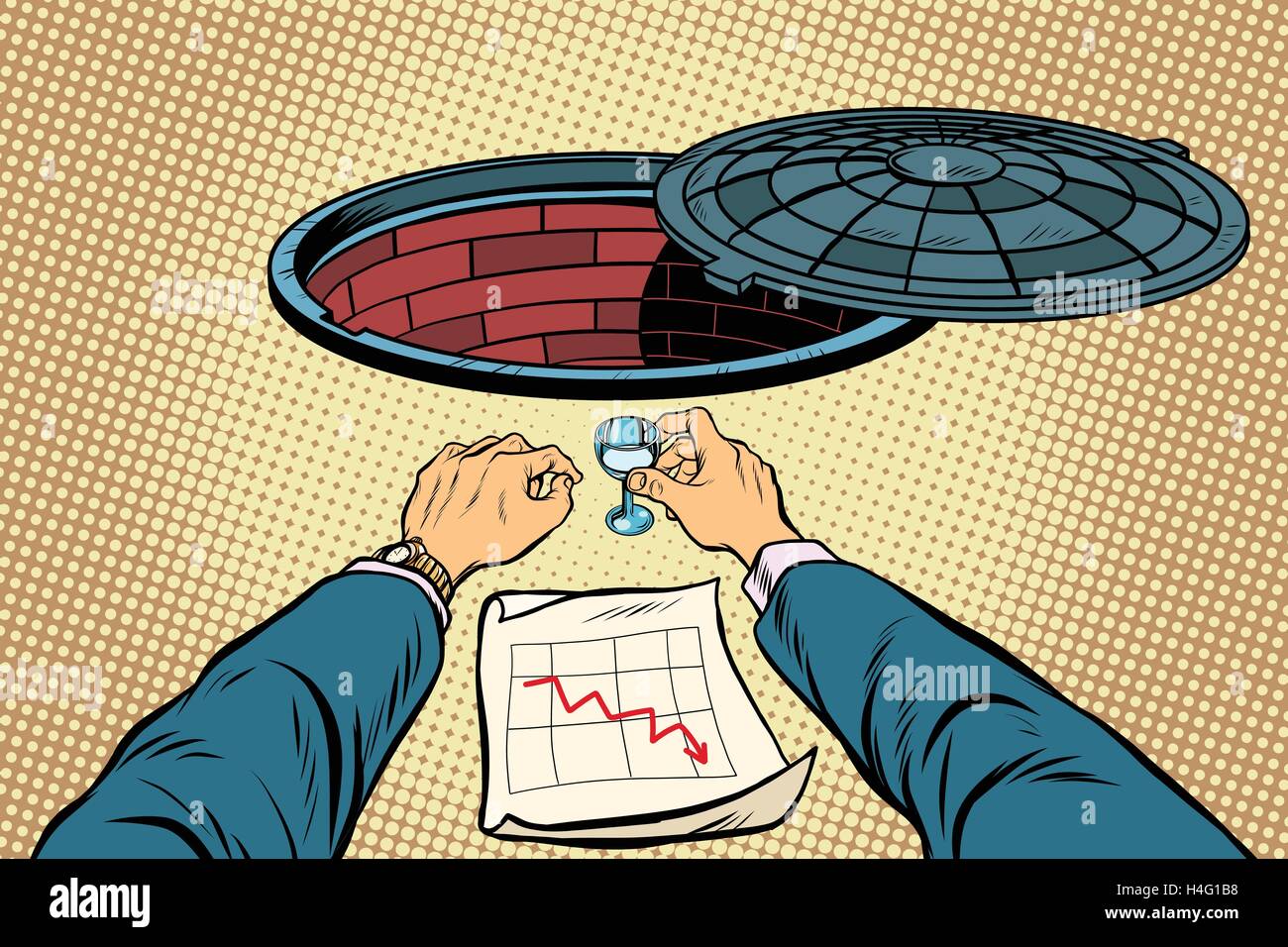 Geschäftsmann Verlierer will werfen Stock Vektor