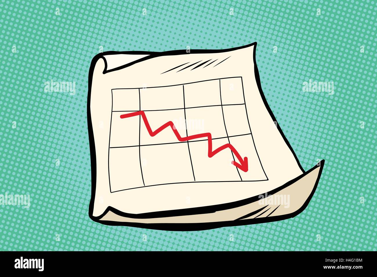 Den Herbst Zeitplan Einkommen Verkauf Pfeil Stock Vektor