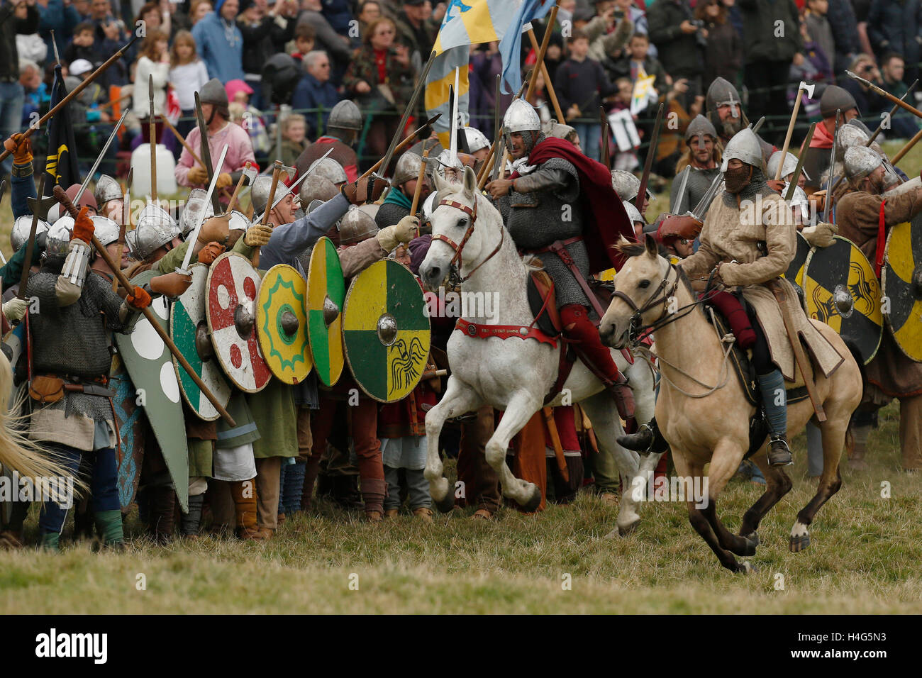 Battle, East Sussex, UK. 15. Oktober 2016. Reenactment, verkleidet als