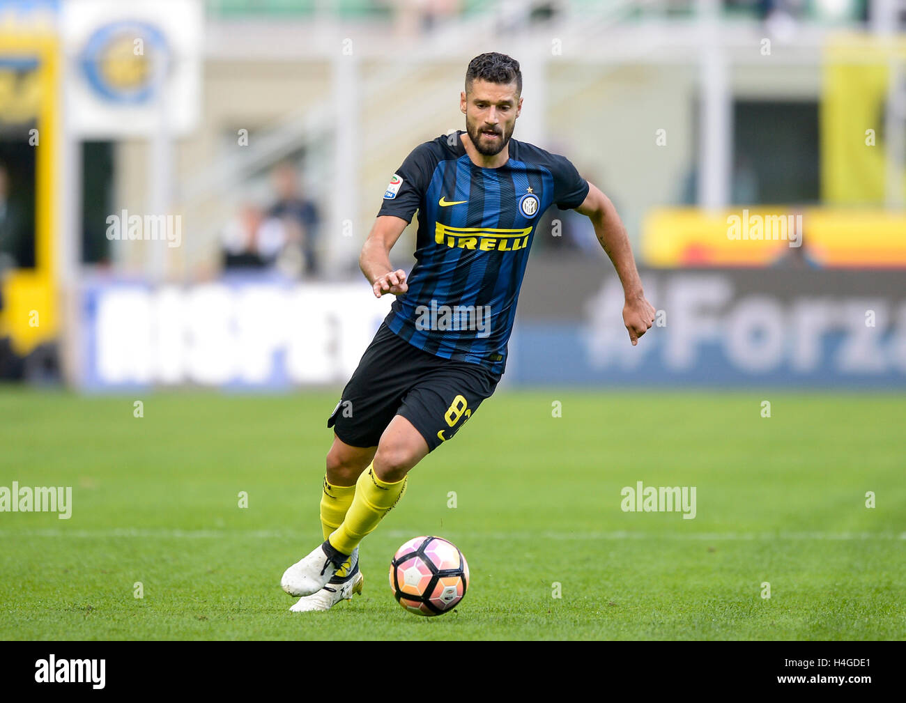 Mailand, Italien, 16. Oktober 2016: Antonio Candreva FC Internazionale in Aktion während der Serie A Fußballspiel zwischen FC Internazionale und Cagliari Calcio. Bildnachweis: Nicolò Campo/Alamy Live-Nachrichten Stockfoto