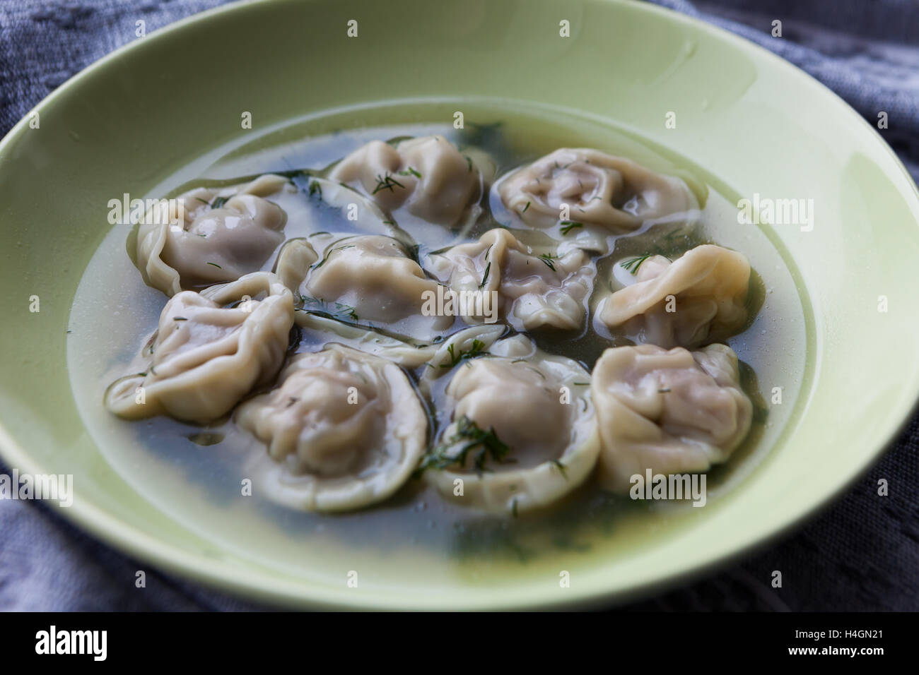 Russische echte hausgemachte Knödel Stockfoto