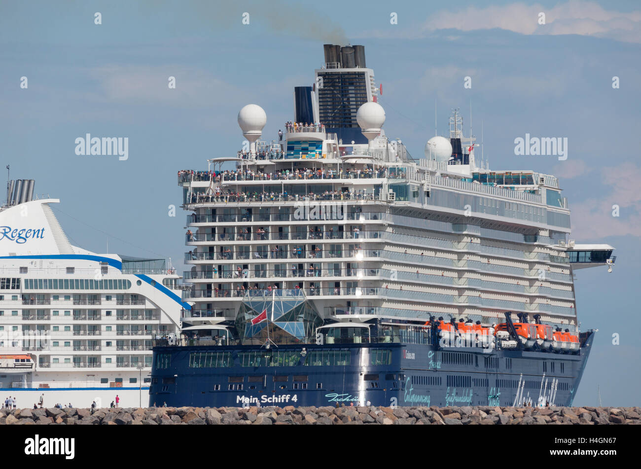 Der Hafen/Kreuzfahrtziel Skagen. Stockfoto