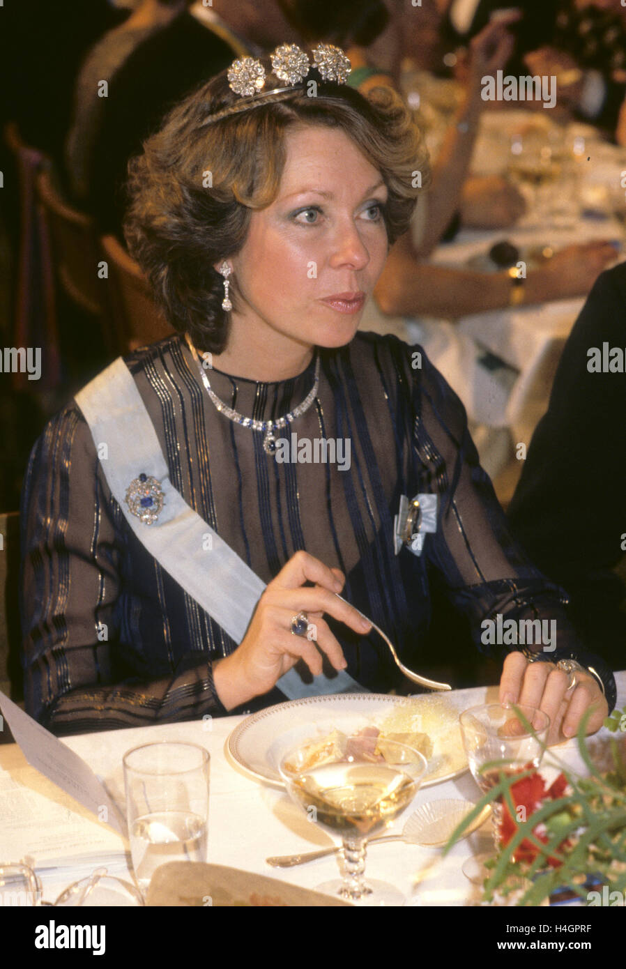 Prinzessin CHRISTINA bei Nobel Bankett Stockfoto