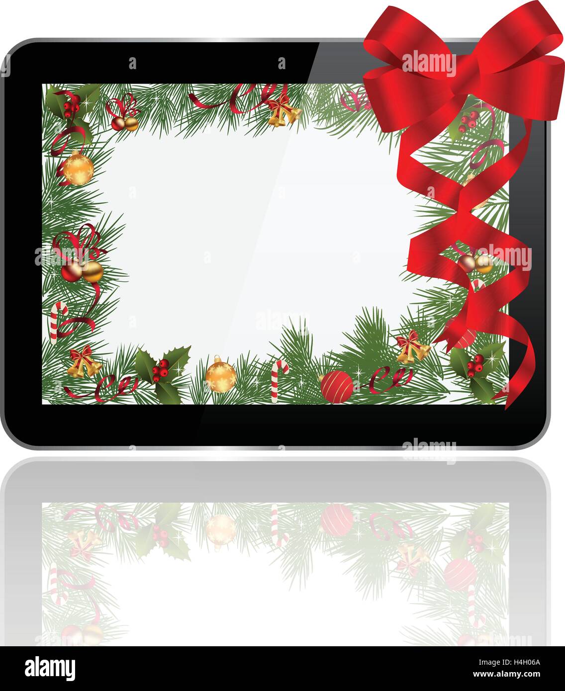 Tablet PC Weihnachtsgeschenk Stock Vektor