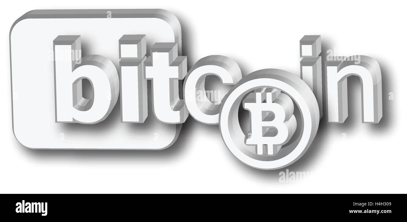 Bitcoin-Logo-Konzeption. Stock Vektor