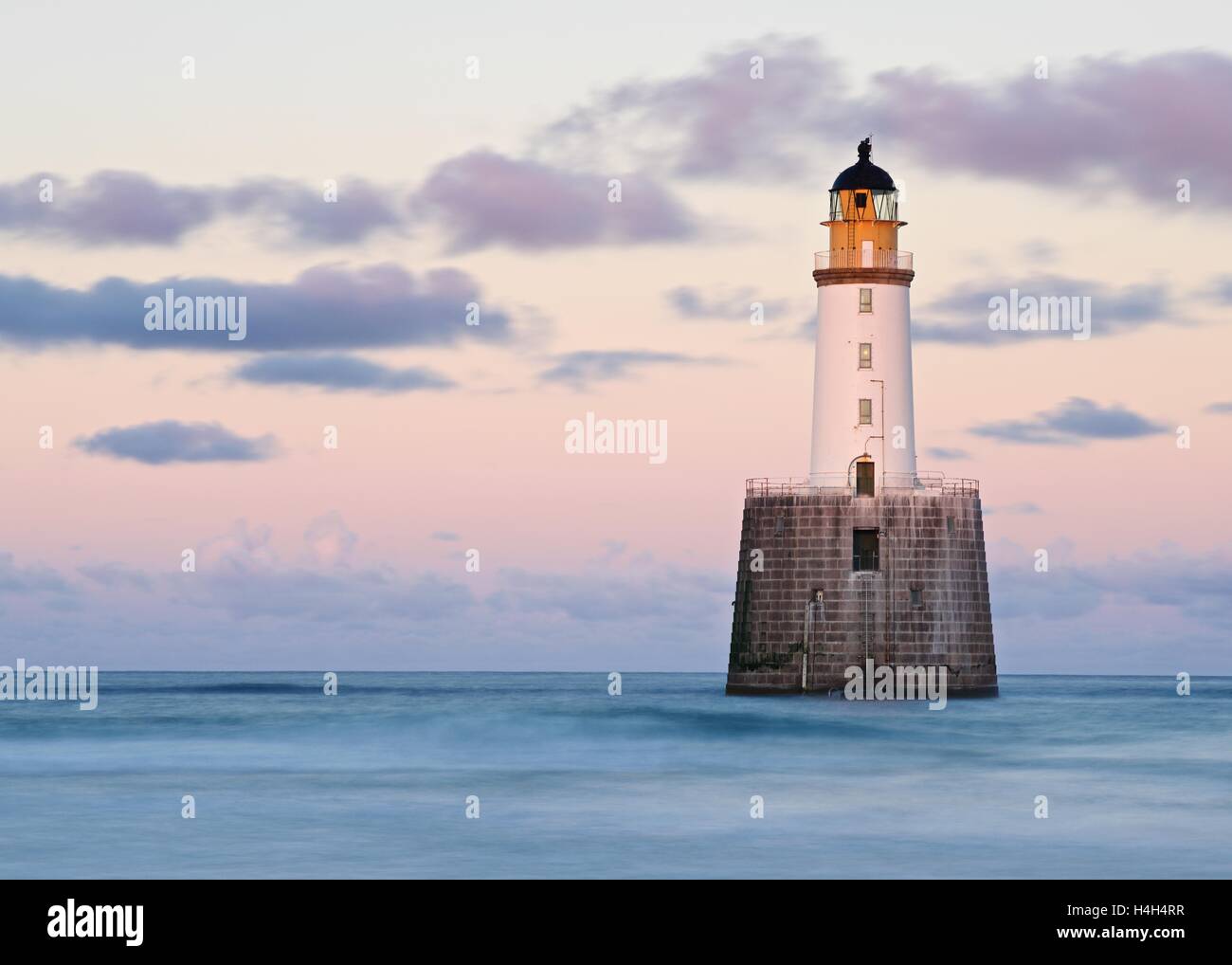 Rattray Head Leuchtturm in Aberdeenshire Stockfoto