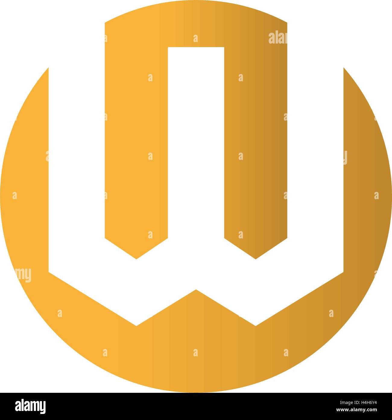 Logo für W Brief Design. EPS-8 unterstützt. Stock Vektor