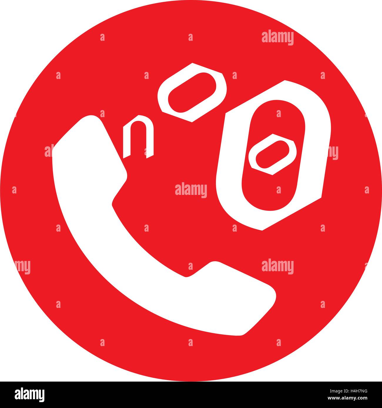 Telefon-Symbol für Nr. EPS-8 unterstützt. Stock Vektor