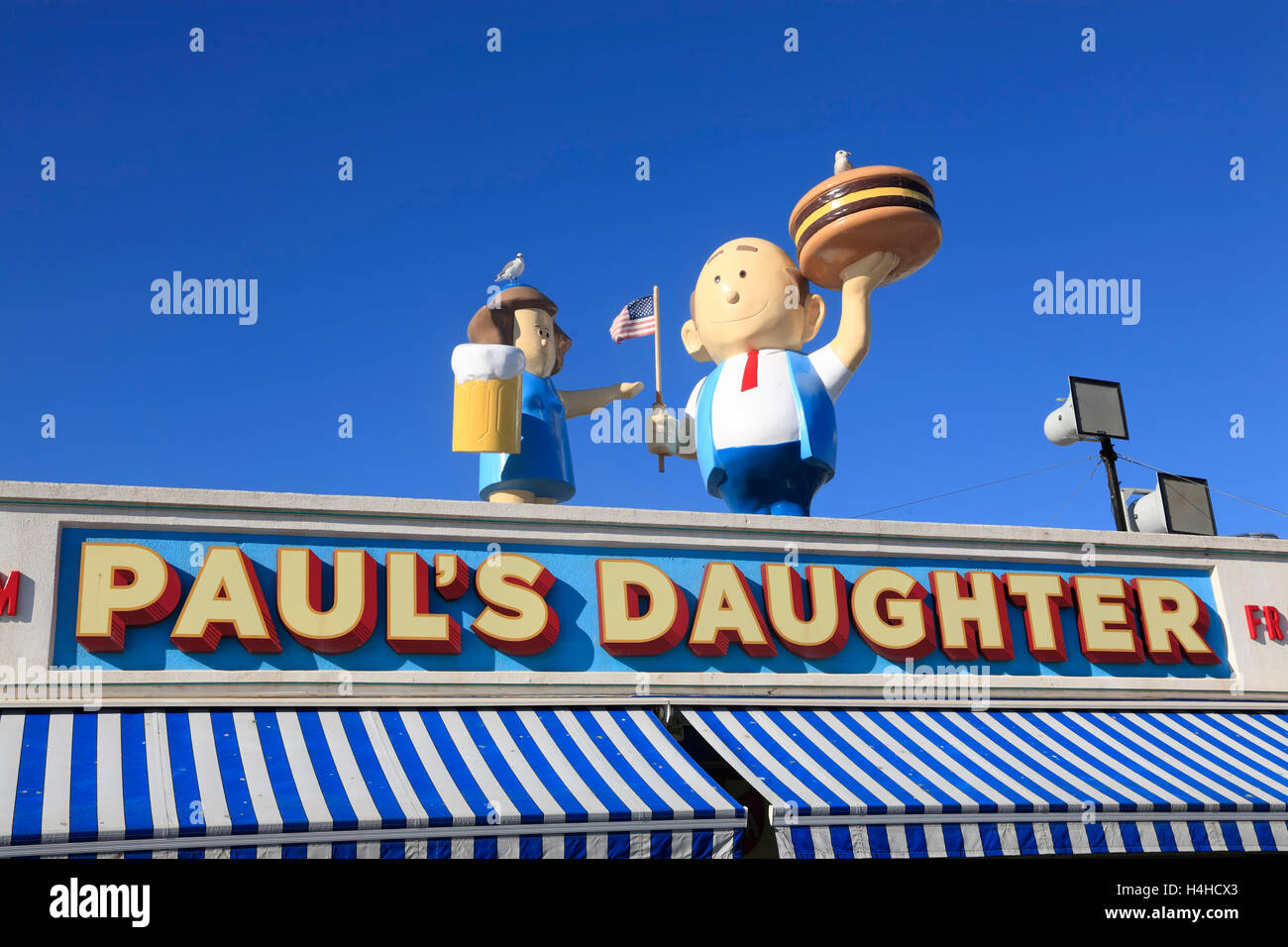 Pauls Tochter Snack-Bar, Coney Island Boardwalk, Brooklyn, New York, USA Stockfoto