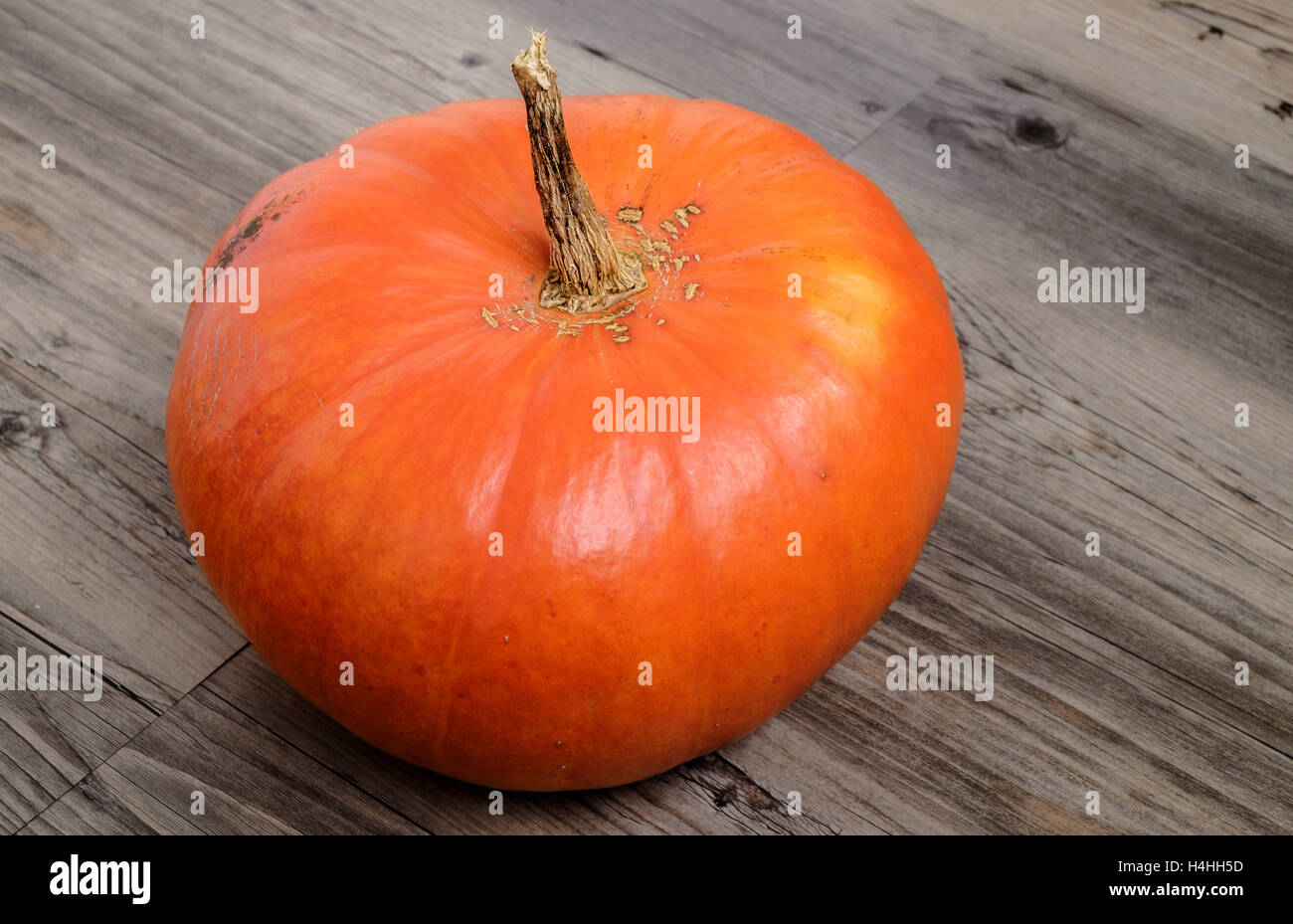 Kürbis auf hölzernen Hintergrund Stockfoto