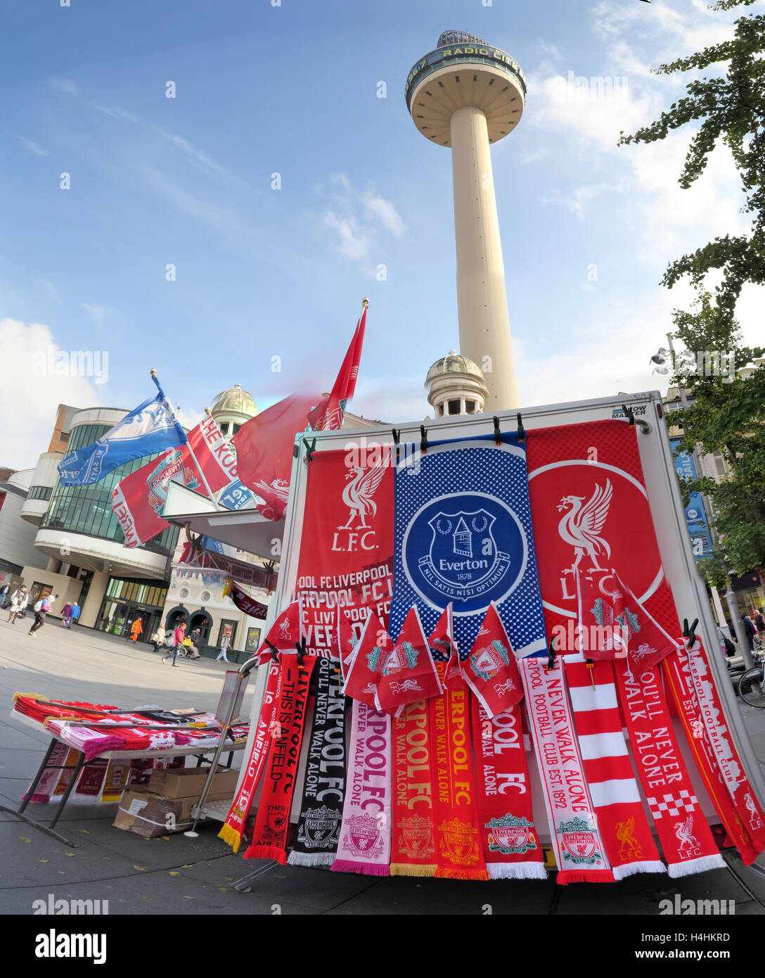Williamson Square, Liverpool und Radio City Tower Stockfoto