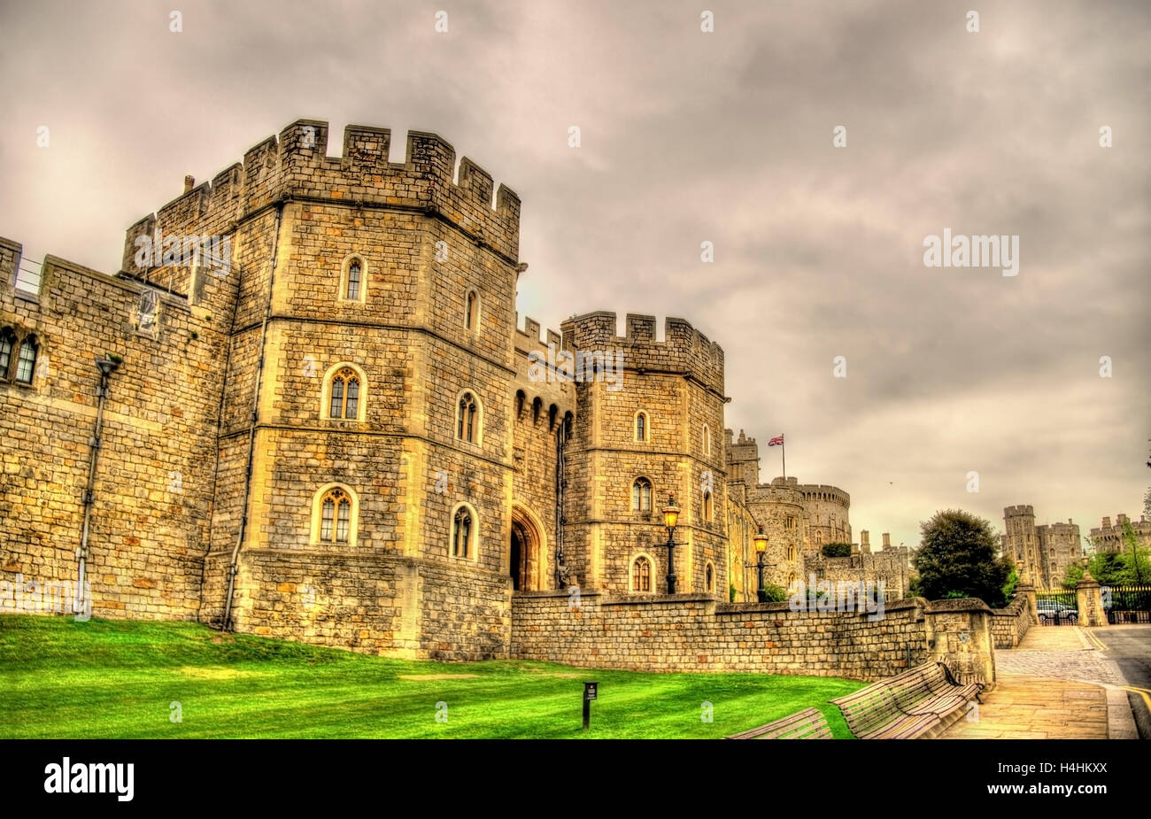 Tor von Schloss Windsor - England, Großbritannien Stockfoto