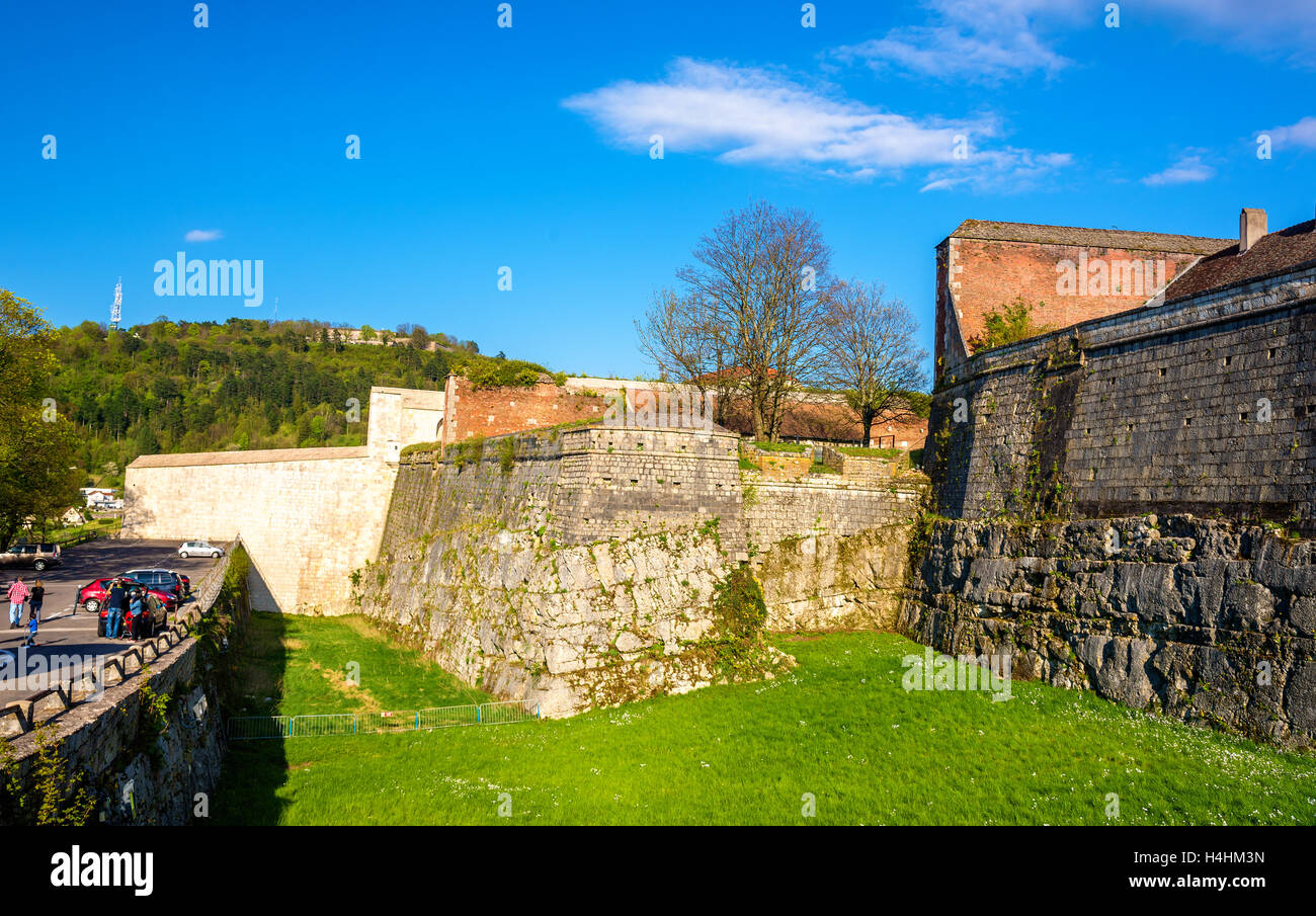 Mauern der Zitadelle von Besançon - Frankreich Stockfoto
