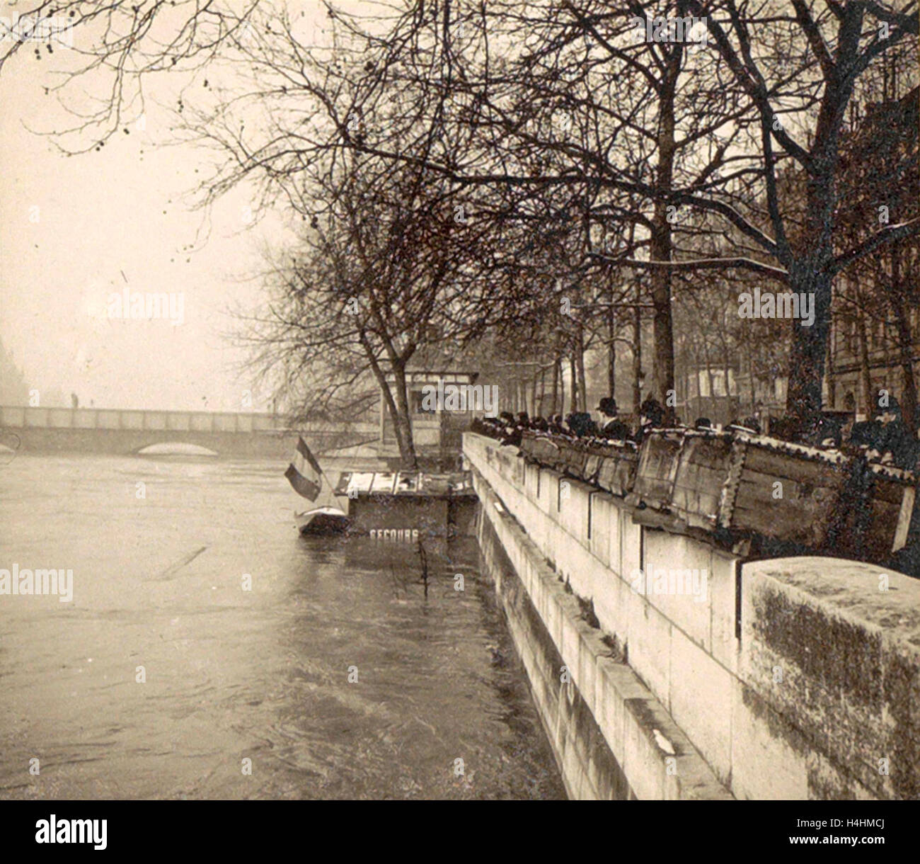 Album Überschwemmungen Paris Vororte im Jahre 1910, Frankreich, Dating jan-1910 Stockfoto