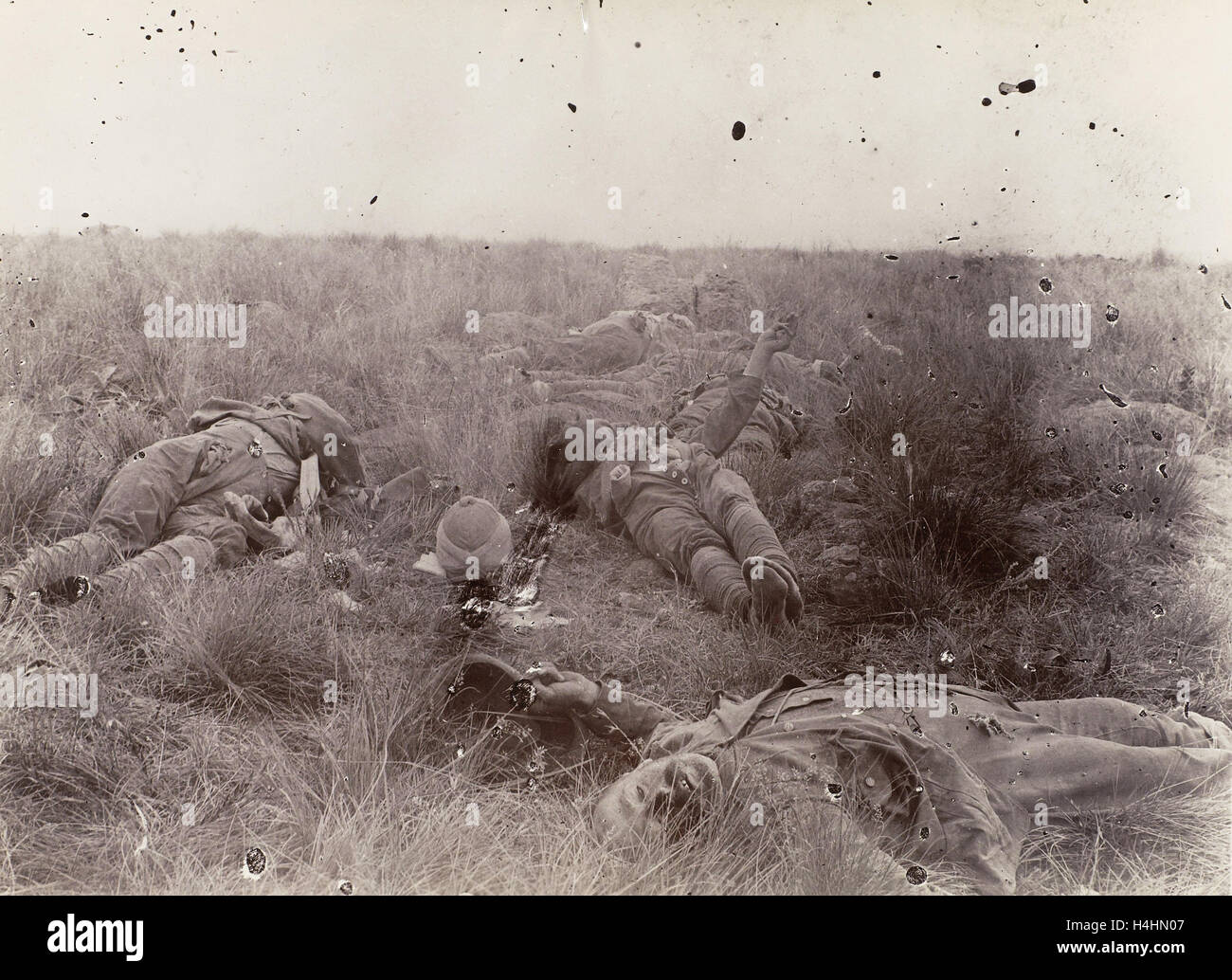 Engländer getötet am Spioencup, der Schlacht von Spion Kop, Zweiter Boer-Krieg, 24. Januar 1900 Stockfoto