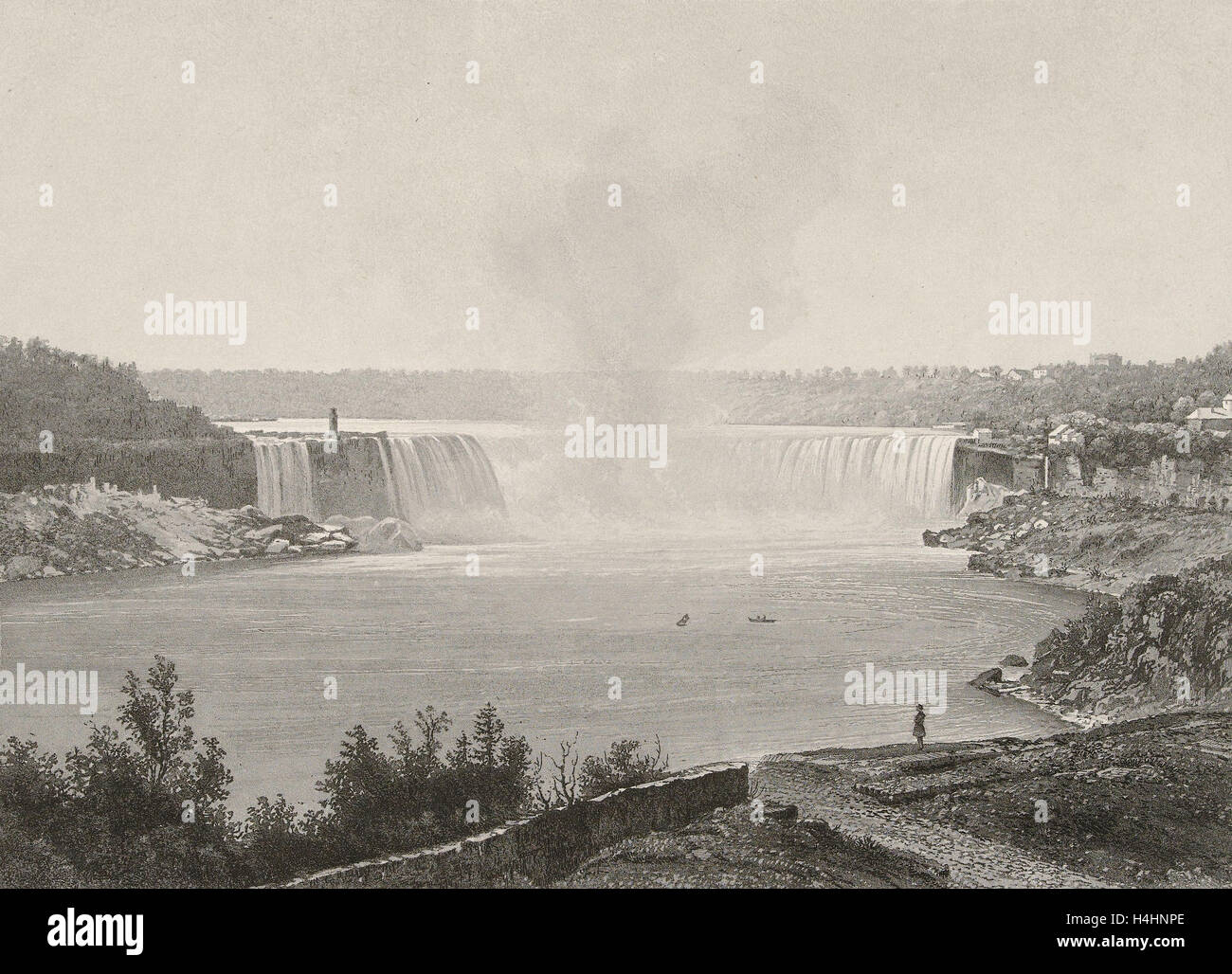 Niagara Falls, Noël-Marie Paymal Lerebours, Rittner & Goupil, Hector Bossange, 1840 Stockfoto
