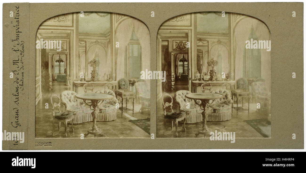 Grand Salon des HM zugeschrieben der Kaiserin Château de Saint-Cloud Palast in Saint-Cloud, Frankreich, Florent Grau, 1855-1875 Stockfoto