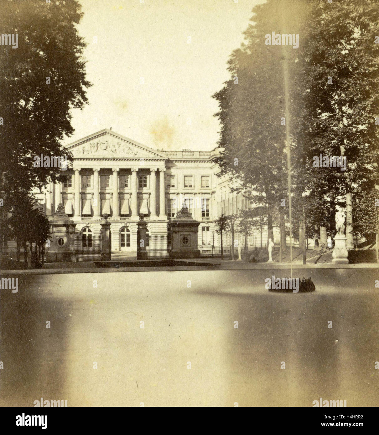 Brüssel, das Royal Park und Palast der Nation-Kammer der Abgeordneten, Belgien, Jules Queval, 1860-1880 Stockfoto