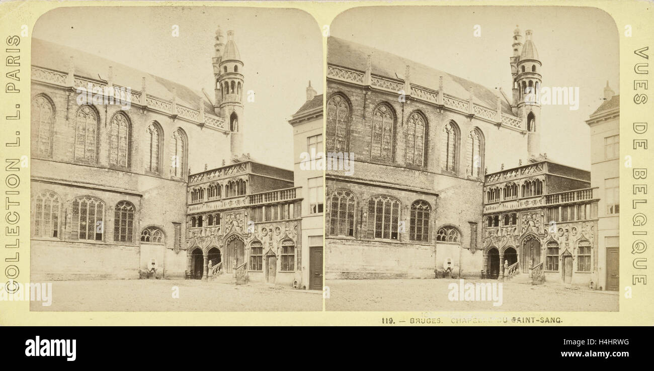 Brügge-Kapelle des Heiligen Blut, Belgien, Léon & Lévy, M. Léon, J. Lévy, 1864-1890 Stockfoto