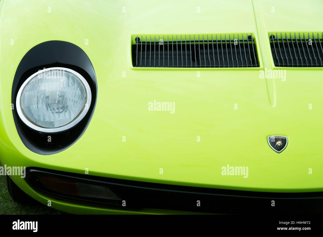 1972 Lamborghini Miura abstrakt. Italienischen Supersportwagen Stockfoto