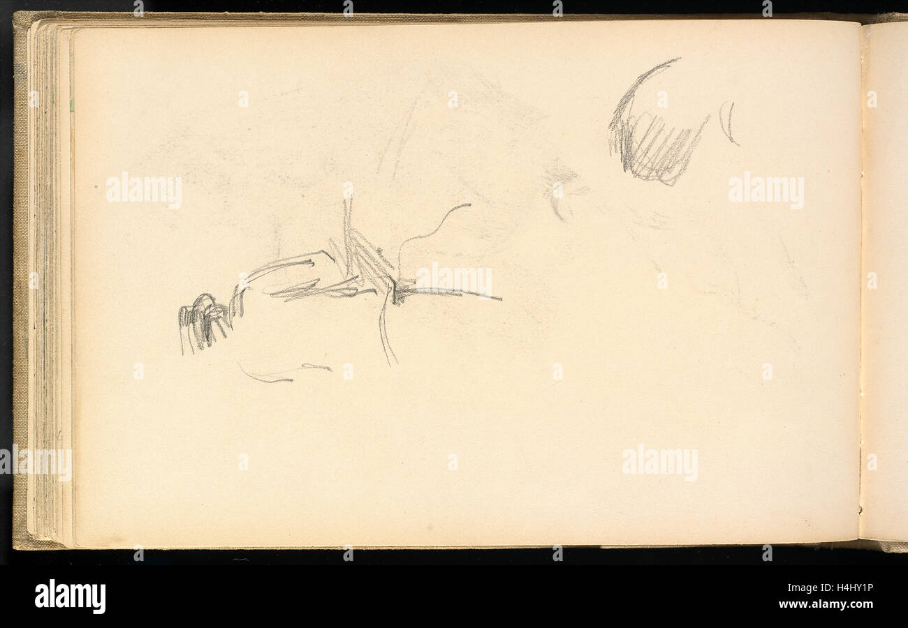 Ein Mann von hinten gesehen, Paul Cézanne, 1839-1906, 1880-1883, Graphit auf Papier Vélin, Französisch Stockfoto