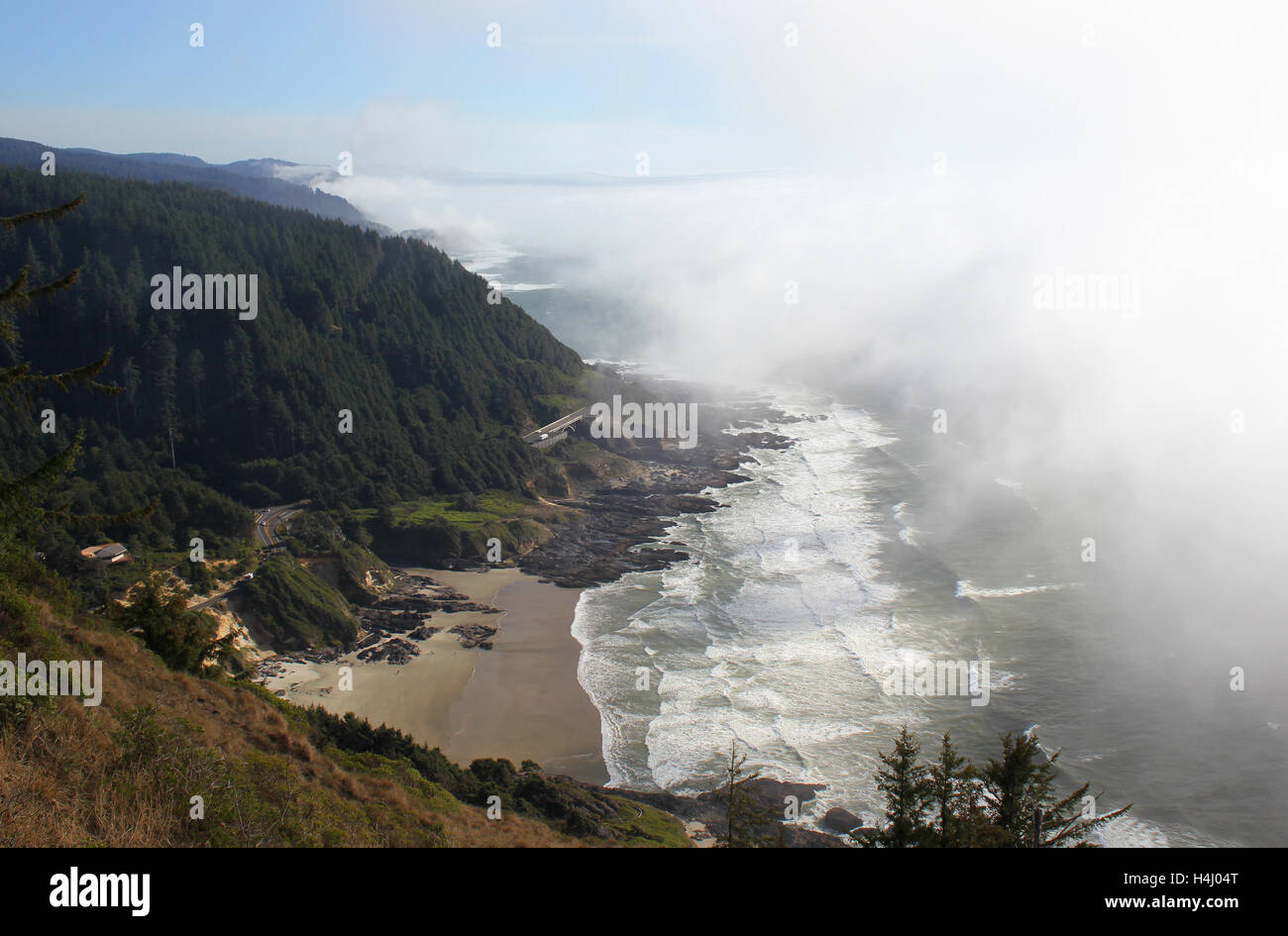 Die Küste von Oregon und Pacific Highway Stockfoto