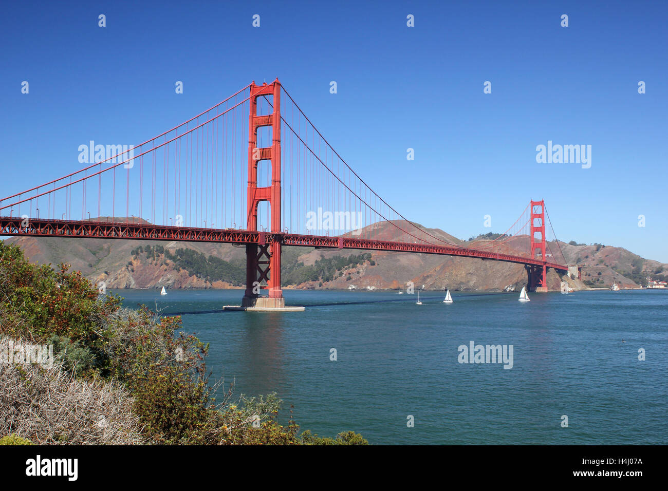 Die Golden Gate Bridge in San Francisco Stockfoto